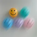 Ballons en latex épais de 10 pouces colorés avec des motifs de smiley clin d'œil - 10 Pouces (Lot de 50) / Jaune Citron