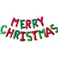 Red and green Merry Christmas foil letter balloons for festive holiday decoration - Red and Green Letters