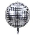 Palloncino disco 4D argento da 22 pollici con motivo a mosaico per feste - Palla da Discoteca Argento