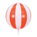 22 inch red and white striped 4D disco aluminum foil balloon for party decoration - Red and White Striped Disco Ball