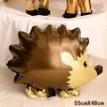 Ballon hérisson en aluminium marron et or pour fête de la jungle, 55cmX48cm - Forme de Hérisson