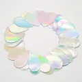 Iridescent disco heart paper garlands for birthday party wall decoration backdrop - Heart Style