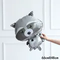 Globo de papel de aluminio de mapache para fiesta de selva tamaño de 66cm x 48cm - Forma de Mapache
