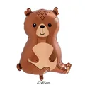 Globo de papel de aluminio con forma de oso marrón para fiesta de cumpleaños - Oso de la Selva