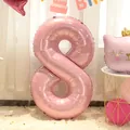 40-inch pearlescent pink number 8 foil balloon for children's birthday party decoration - Number 8