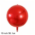 Glossy 15 inch metallic red 4D aluminum foil balloon for birthday party and wedding decor - Medium Style