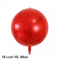 Glossy 18 inch red 4D sphere aluminum foil balloon for wedding and party decor - Standard Style