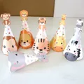 Dschungeltier-Geburtstagshüte für Kinder mit Löwen- und Tigermotiven für Partys - Dschungeltier-Stil A01