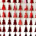 Vertical red metallic foil Christmas tree curtain decoration for party background decor - Red Pine Tree