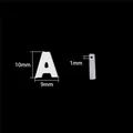 Letter A white shell bead for DIY jewelry making with dimensions 10mm by 9mm - Letter A / 2 Pcs/Set
