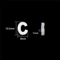 Letter C shaped white freshwater shell bead for DIY jewelry making with measurements - Letter C / 2 Pcs/Set