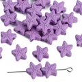 Perline in lega a stella marina viola con foro per braccialetti fai da te a mano - Forma di Stella Marina / 11x10mm (Apertura circa 2mm) 2 Pezzi/Confezione / Viola
