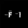 White freshwater shell letter F bead 10mm for DIY jewelry making and bracelets - Letter F