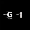 White freshwater shell bead with letter G for DIY jewelry making 10mm height - Letter G