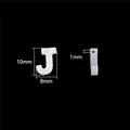 White freshwater shell letter J bead for DIY jewelry making 10x8mm size with 1mm hole - Letter J