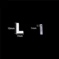 White freshwater shell letter L bead for DIY jewelry making, size 10x7mm with 1mm hole - Letter L