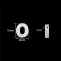 White freshwater shell O-shaped bead 10x8mm with 1mm hole for DIY jewelry making - Letter O