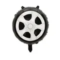 Racing car theme tire foil balloon with black rubber design for boy birthday party decor - 18 Inch Racing Tire