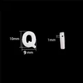 White freshwater shell letter Q bead 10mm for handmade DIY jewelry crafting - Letter Q