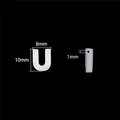 White freshwater shell letter U bead 10mm for DIY jewelry making earrings bracelets - Letter U