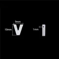 White freshwater shell letter V bead for DIY jewelry making with 9mm by 10mm dimensions - Letter V