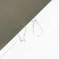 Bright silver U-shaped iron ear hooks for handmade DIY earring jewelry accessories - 16×38mm (ai-100 Pieces/Pack) / White Gold