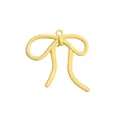 Bright yellow enamel alloy bow pendant for DIY jewelry and phone chain accessory - 35×33mm (1 Piece/Pack) / Yellow