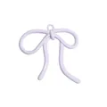 Light purple candy-colored lacquer bow pendant charm for DIY jewelry and bracelets - 35×33mm (1 Piece/Pack) / Purple