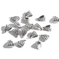 Antique silver hollow triangle alloy pendants for DIY jewelry making and bracelets - Vintage Hollow Bail Pendant (30460) / 20 Pieces/Pack (11x16mm, Hole Approx 5mm)
