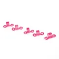 Lot de 5 manchettes à cheveux spirales rose métallisé pour dreadlocks et tresses - Ressort à 5 Boucles (BJL002) / Rose rouge
