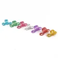 Lot de 7 anneaux spirales colorés en aluminium pour tresses et accessoires cheveux DIY - Ressort à 5 Boucles (BJL002) / Couleurs Mélangées Aléatoires