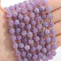 Facettierte Lavendel-Natursteinperlen im Sechseckschliff für DIY-Schmuckherstellung - Gefärbte Lila Jade