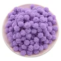 Λιλά ελαστικά pom-poms από πλέγμα 1,5cm για DIY αξεσουάρ μαλλιών και χειροτεχνίες - 15mm (30 τεμάχια/πακέτο) / Ανοιχτό Μοβ
