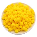 Κίτρινα ελαστικά pom-poms 1,5 εκ. για DIY αξεσουάρ μαλλιών και χειροτεχνίες - 15mm (30 τεμάχια/πακέτο) / Κίτρινο