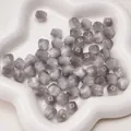 10mm grey resin cat-eye octagonal beads with shimmering silk texture for DIY jewelry - 10mm (Aperture approx 1.5mm) - 10 Pieces/Pack / Gray