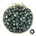 12mm acrylic beads with blue and green marble patterns and 6mm large hole for DIY - Round Beads / 12mm Diameter (6mm Hole / 22g Pack) / Black