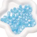 Perline in resina occhio di gatto azzurro 10mm per creazione di gioielli fai-da-te - 10mm (Apertura circa 1,5mm) - 10 Pezzi/Confezione / Blu