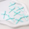 Mini tiffany blue polyester ribbon bows for DIY hair accessories and craft making - 10 Pieces/Pack (2.5x2cm) / Teal