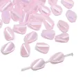 Perline di vetro sfaccettate rosa chiaro 6x9mm con rivestimento AB aurora per gioielli - Confezione da 10 / Rosa