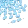 Perle a goccia in vetro azzurro sfaccettate con effetto arcobaleno AB per gioielli fai da te - Confezione da 10 / Azzurro