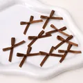 Mini coffee brown polyester ribbon bows for handmade DIY hair accessories set of 8 - 10 Pieces/Pack (2.5x2cm) / Dark Brown