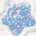 Perle ottagonali da 10 mm in resina sfumata blu-viola con finitura cangiante per gioielli fai da te - 10mm (Apertura circa 1,5mm) - 10 Pezzi/Confezione / Rosa Ciano Blu