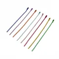 DIY colorful metal bead chains with connectors for keychains in eight vibrant colors - 2.4mm, 11.6cm Length, 10 Pcs/Pack / Ball Chain Clasp / Multicolor