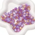 Perline ottagonali da 10mm in resina occhio di gatto sfumato viola e arancione per fai da te - 10mm (Apertura circa 1,5mm) - 10 Pezzi/Confezione / Arancio Viola Blu