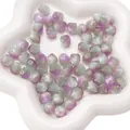 Perline quadrate 10mm in resina occhio di gatto sfumato viola e blu per gioielli - 10mm (Apertura circa 1,5mm) - 10 Pezzi/Confezione / Ciano Viola Grigio