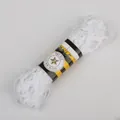 Roll of white zigzag polyester lace ribbon trim for DIY sewing and clothing accessories - 15 Yards/Pack (Approx 25g) / White