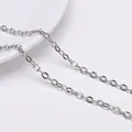 Ασημί ανάγλυφη αλυσίδα με οβάλ κρίκους για DIY κατασκευή κοσμημάτων και κολιέ - Στυλ Κύκλος Ηλίανθου / 1 Μέτρο/Συσκευασία