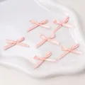 Handmade pink polyester satin ribbon bows for DIY hair accessories and clips - Peach Pink