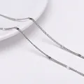 Λεπτή ασημένια αλυσίδα κοσμημάτων DIY από ανοξείδωτο ατσάλι με μικρά διακοσμητικά λουλούδια - Στυλ Ηλίανθος σε Πλάγια Όψη / 1 Μέτρο/Συσκευασία