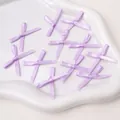 Mini lavender purple polyester satin ribbon bows for DIY hair clips and crafts - Light Purple